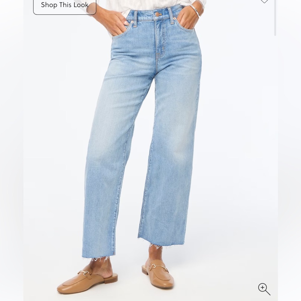 J. Crew Wide-leg cropped jean